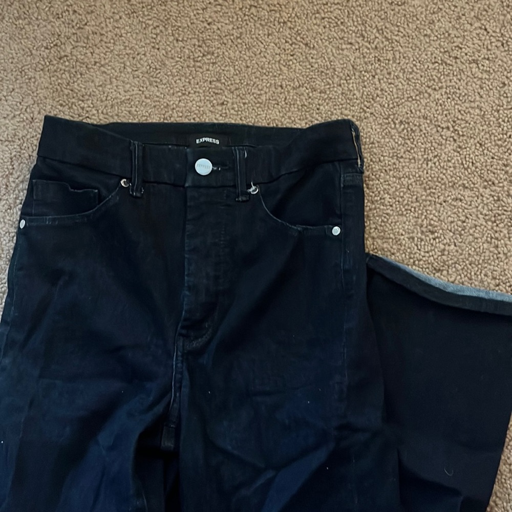 Express straight super high rise jeans (size:0)